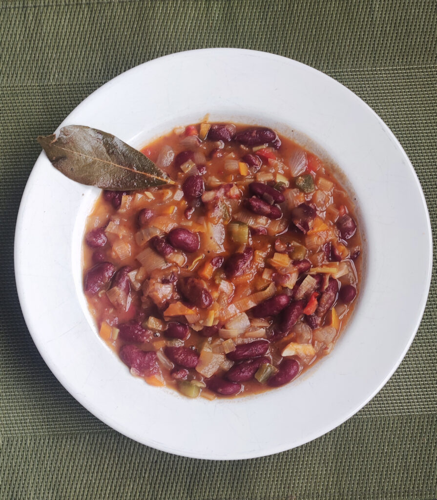 Judías rojas con verduras