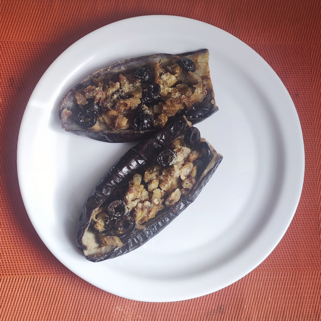 Berenjenas rellenas de aceitunas