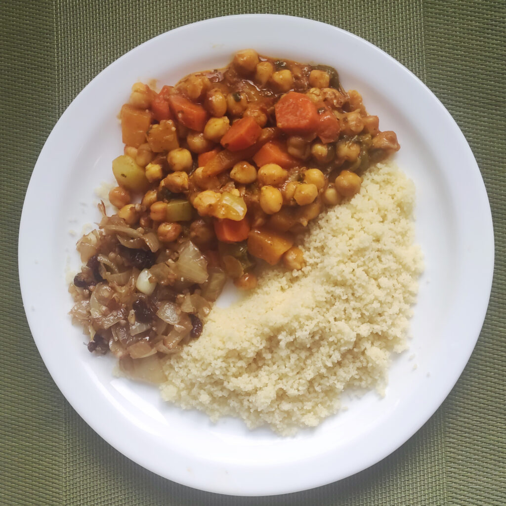 Cuscús de garbanzos con verduras