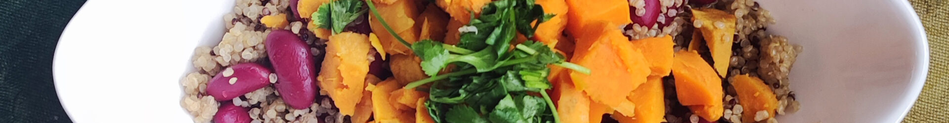 Ensalada de boniatos y judías rojas