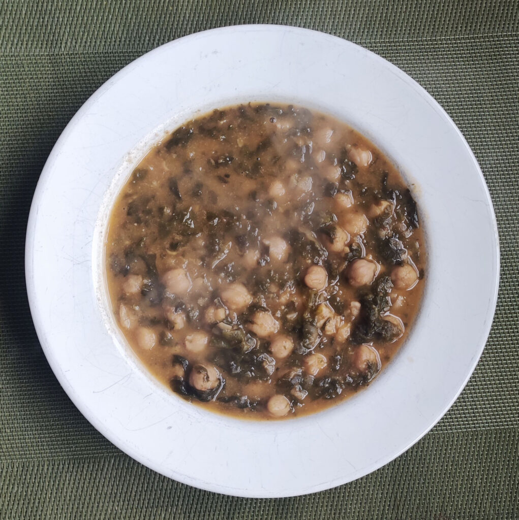 Garbanzos con espinacas