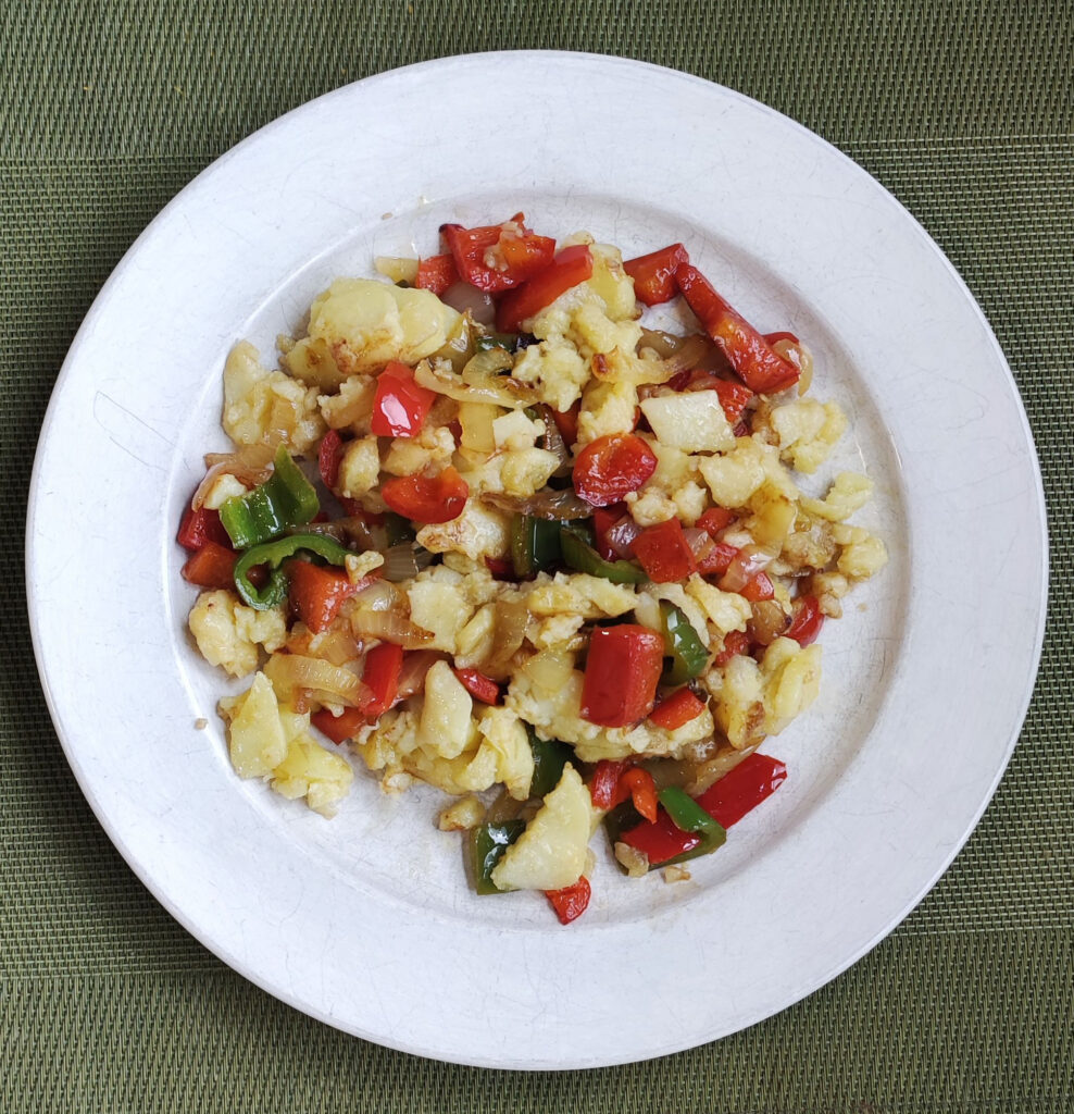 Patatas con pimientos