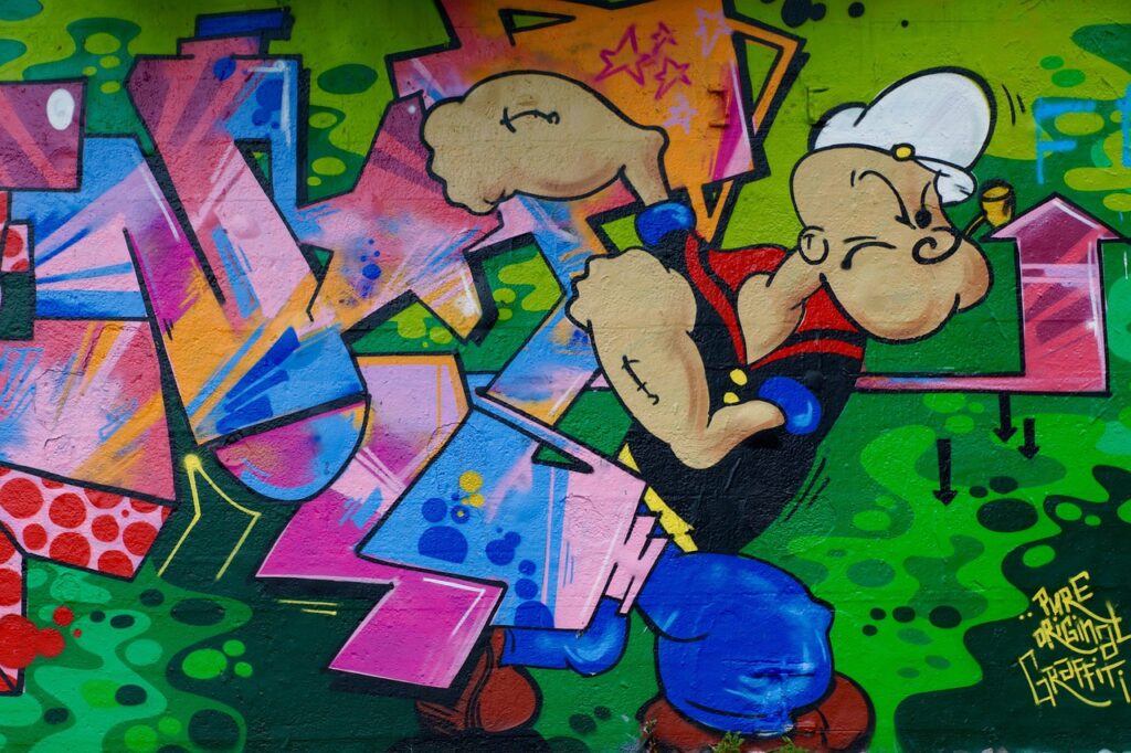 grafiti de popeye