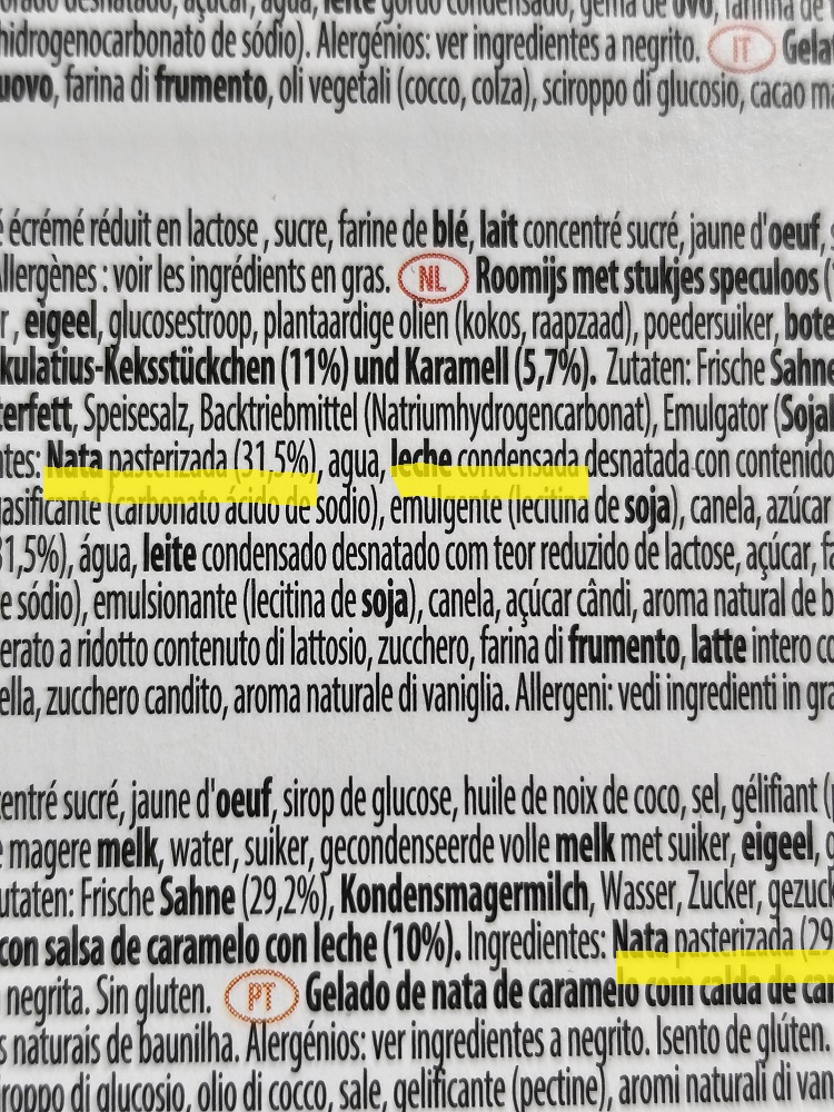 ingredientes helado americano