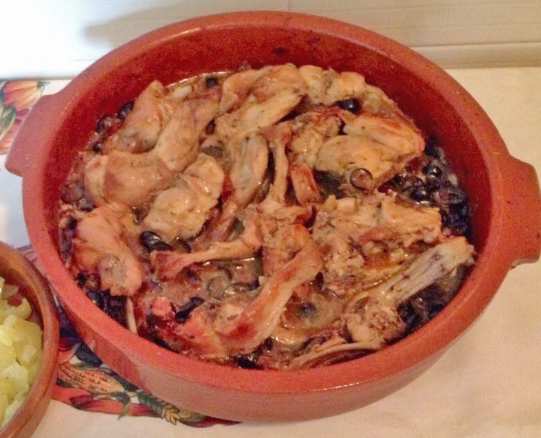 conejo con aceitunas