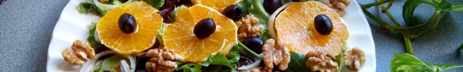 Ensalada de naranjas con aceitunas y nueces