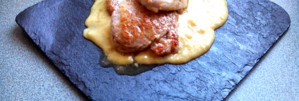 Solomillo de cerdo con salsa de mostaza y miel